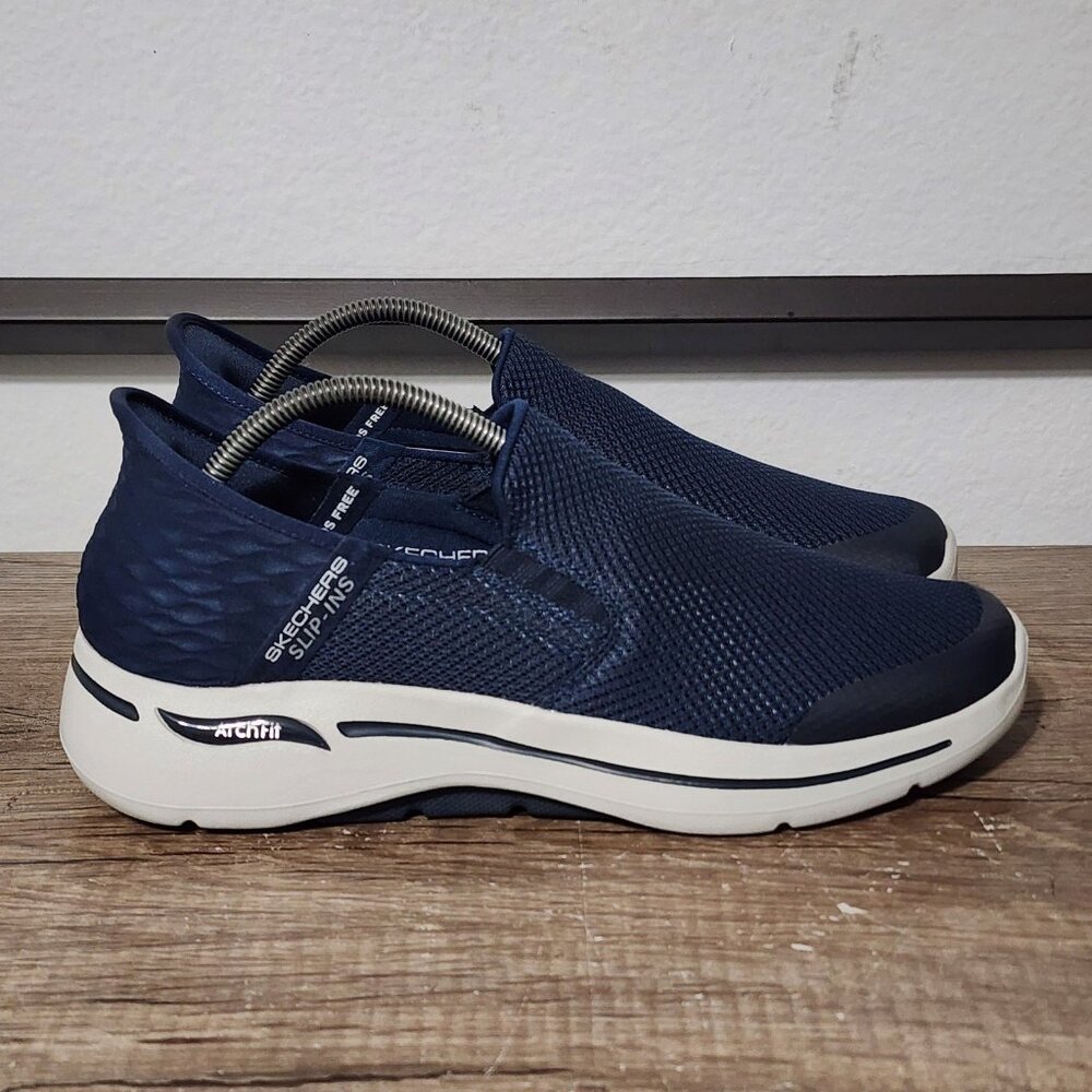 Skechers Go Walk Arch Fit Hands Free Slip-Ins Men's Shoes Size 10 Blue - Picture 3 of 9
